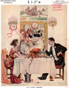 LIFE Thanksgiving Paul Stahr WALTER TITTLE Whiting's Kewpie Paper Ad BENDA 1914 - Imagen 1 de 12