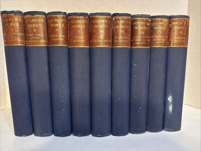 Oliver Wendell Holmes, Holmes's Works, 9 of 13 volumes, 1892 Houghton Mifflin - Image 1 of 4