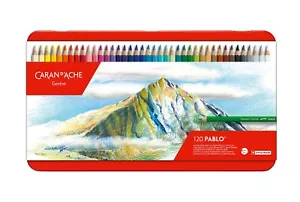 Caran d’Aache Pablo Permanent Colour Pencils Tin of 120 Artist Coloured Pencil - Picture 1 of 7