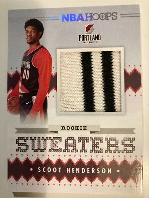 Scoot Henderson 2023-24 Hoops Winter #RSW-SCO Rookie Sweaters Trail Blazers RC - Image 1 of 2