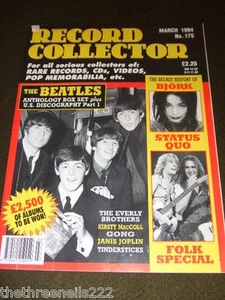 RECORD COLLECTOR #175 - BJORK - JANIS JOPLIN - MARCH 1994 - Picture 1 of 1