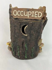 Tree Trunk Funny Outhouse Tape Dispenser WMG 2009 Bear Occupied Decorative BN22 - Picture 1 of 13