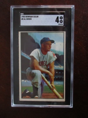 1953 Bowman Color Al Rosen #8 SGC 4 - Image 1 of 2