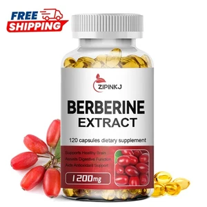 Qty120 Caps Premium Berberine HCL 1200mg Healthy Cholesterol Anti-inflammatory - Picture 1 of 9