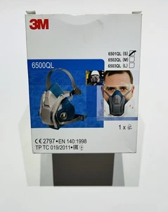 3M 6500 QL Series Half Face Mask Respirator Vapour Gas Dust Comfort  Size Small - Picture 1 of 4
