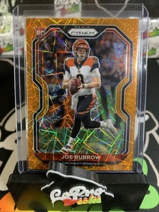 2020 Joe Burrow Panini Prizm Lazer #307 RC NFL Rookie RC colore arancione abbinato - Foto 1 di 2