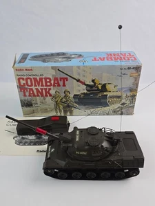 Radio Shack Combat Tank M48 Radio Control Toy w/box -motor winds no movement - Picture 1 of 15