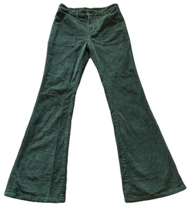 Hammies Corduroy Bell Bottom Pants Men 30x32 Green Gender Neutral Androgynous - Picture 1 of 17