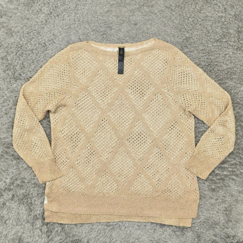 Suéter Pullover Chico Para Mujer Talla 2 Informal Rosa Manga Larga Lino Foto 1 de 4