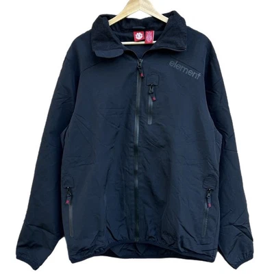 Vintage Y2K Element Skateboards Black Nylon Jacket Rain Windbreaker Mens Large - Image 1 of 4