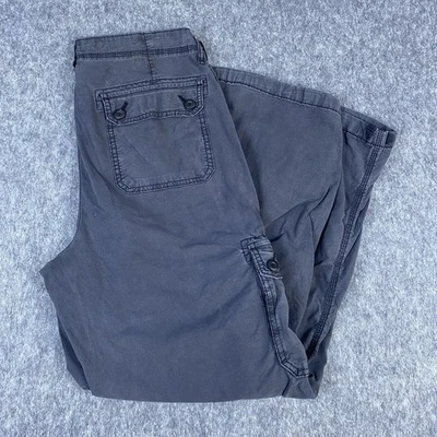 American Eagle Women's Baggy Jogger Pants Gray Cargo Pockets Stretch Size 12 R - Image 1 of 4