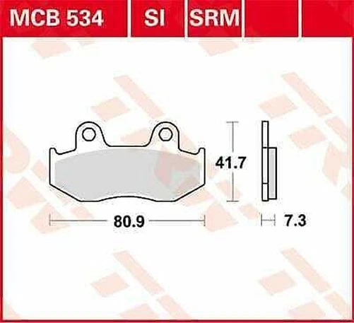 Beta GARA 260 1993 TRW Ceramic Brake Pads MCB535 - Image 1 of 1