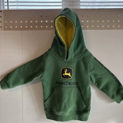 JOHN DEERE BEBÉ/NIÑO PEQUEÑO TALLA 12M SUDADERA CON CAPUCHA “NADA FUNCIONA COMO UN CIERVO” Foto 1 de 4