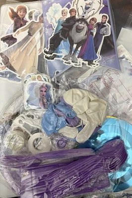 Disney Frozen Party Decorations, Ballons, Invitations, Plates, etc - Image 1 of 2