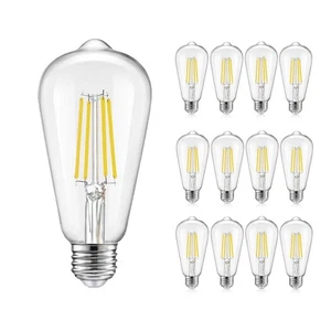 12 Pack 4000K Cool White Dimmable LED Light Bulbs 40W Equivalent, E26 Base Ed... - Picture 1 of 7
