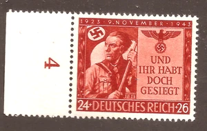 Nazi Deutschland Drittes 3. Deutsches Reich Bierhalle Putsch Flagge Stempel 1943 WW2 - Bild 1 von 1