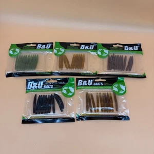 5er Pack (je 10 Stück) B&U schwimmende Senko Würmer Weichplastik Barsch Angelköder Ned - Bild 1 von 7
