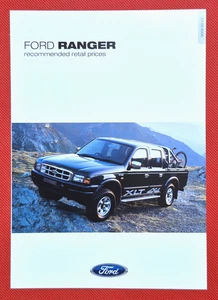 2000 FORD RANGER PRICE LIST - XLT Double Super Regular Cab 2.5D 2.5TD - Mint - Picture 1 of 3