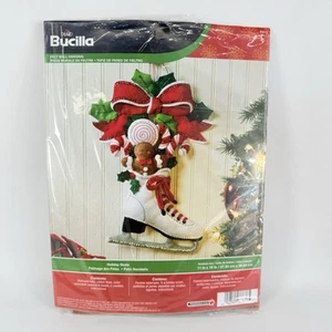 Bucilla 86676 HOLIDAY SKATE with Gingerbread Man Felt Christmas Wall Hanging Kit - Picture 1 of 7