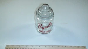Byrd's Famous Cookies Since 1924 - 5" Tall Clear Glass Jar - Picture 1 of 5