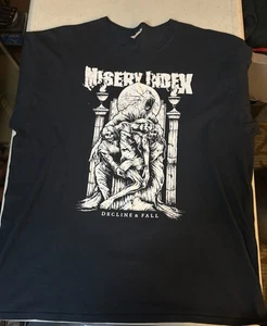 Misery Index -Decline & Fall- Band Tour Concert Black T-SHIRT SZ XL Rare - Picture 1 of 3