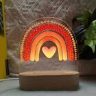 Artistic Wooden Diy Night Light Adjustable 3D Effect And Glowing Panel