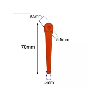 Cuchillas para herbicida, 50 piezas - Repuesto de cuchilla de plástico para cortadora de césped (naranja) - Imagen 1 de 2