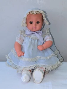 BAMBOLA CHICCHI FURGA VERSIONE ABITINO CELESTE MADE IN ITALY VINTAGE DOLL PUPPE - Imagen 1 de 24