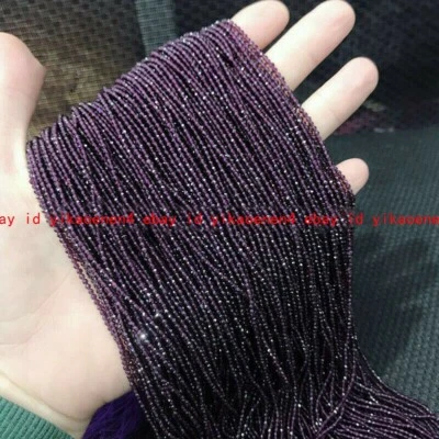 Fashion 2/3mm Purple Spinel Round Gemstone Loose Beads 15" Strands AAA - Image 1 of 4