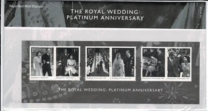 Queen Elizabeth 2017 platino paquete de presentación de boda real n.o 549 sg.MS4032 - Imagen 1 de 2