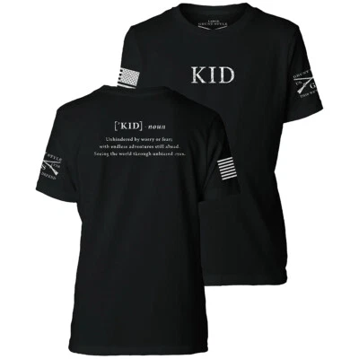 Camiseta Grunt Style Youth Kid Defined - Negra Foto 1 de 2