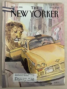 New Yorker magazine Mar 13, 1995 Barry Blitt art-Spring lion lamb. Like New - Picture 1 of 3