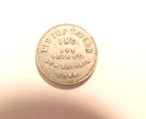 vintage aluminum 5 cent token: Tip Top Tavern, New Britain, Conn. - Picture 1 of 5