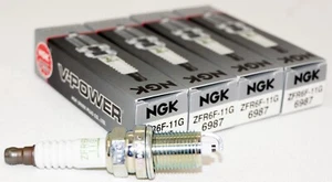 Set of 4 NGK 6987 Spark Plug - V-power ZFR6F-11G - Picture 1 of 9