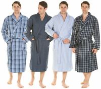 Champion Men's Regal Checked Polycotton Bath Robe Dressing Gown Wrap Kimono 