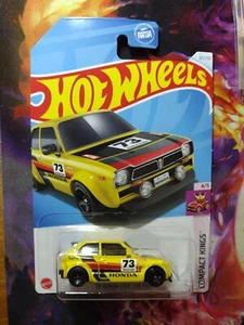 2024 Hot Wheels Compact Kings Series Yellow '73 HONDA CIVIC # 90/250 New MIB HTF - Picture 1 of 2