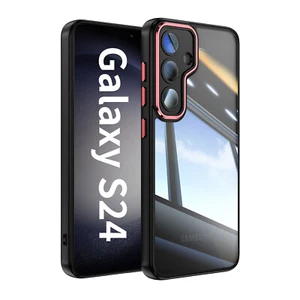 Custodia ibrida acrilica antiurto per Samsung S25 Edge S24 S23 Ultra Plus A16 A56 - Foto 1 di 18