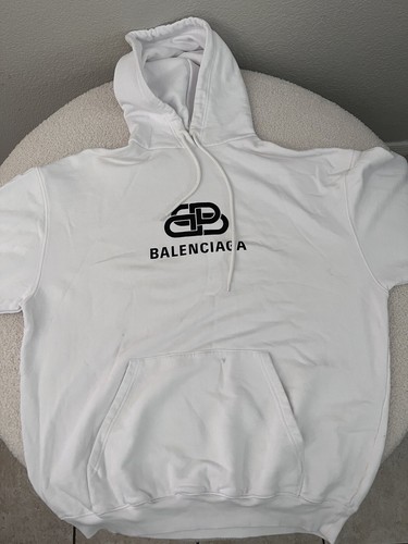 Felpa con cappuccio Balenciaga Interlocking logo B taglia extra small NO HOODIE STRINGHE