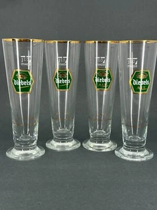 4 Diebels Premium Altbier German Beer Pint Gläser 0,2 Rastal 6,5" Goldrand WOW! - Bild 1 von 24