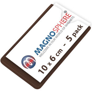 5 x Magnetetiketten / Magnetische Etikettenhalter Etikettenträger 10 x 6 cm
