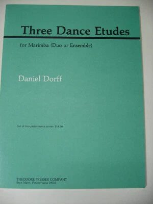 Daniel Doff Three Dance Etudes for Marimba Duo or Ensemble Sheet Music Book Foto 1 de 4