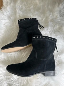 Michael kors black booties size 9m suede small heel - Picture 1 of 9