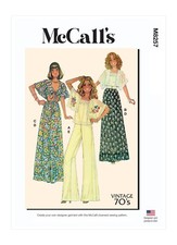 M8257 Sewing Pattern Misses Vintage 70's Tops Skirts Pants Sz 16-26 McCalls 8257