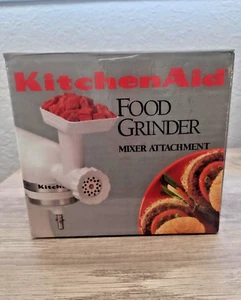 Kitchen Aid Food Grinder Mixer Attachment Model FGA White Fits K45SS KSM90 K5SS - Picture 1 of 4
