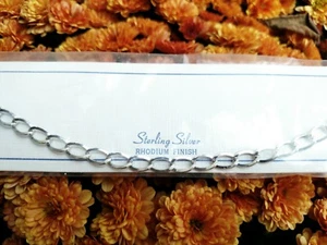 VINTAGE STERLING SILVER BRACELET NEW OLD STOCK 7" - Picture 1 of 4
