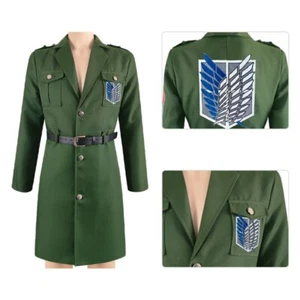 Shingeki no Kyojin Attack on Titan Anime Kostüme Mantel Jacke Jacket Gürtel Set - Picture 1 of 2