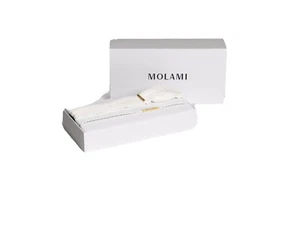 Cuffie Autentiche Spago Molami Seta Bianco e Oro Avvolte Stoccolma Nuove con scatola - Foto 1 di 12