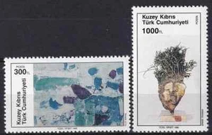 Turkish Cyprus 1990 Yvert 260/61 Painting MNH VF - Picture 1 of 1