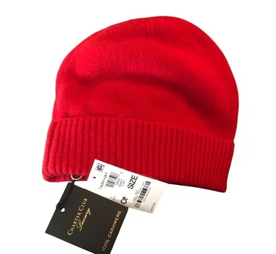 Gorro Charter Club 100 % cachemir con puños $79,50 nuevo con etiquetas Foto 1 de 3