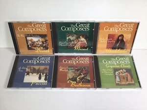 The Great Composers 6 CD  Bundle Classical  inc Beethoven Puccini Mozart Dvorak - Imagen 1 de 22